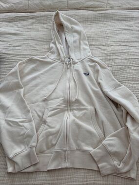PINK Victoria's Secret Cream Full-Zip Hoodie